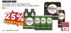  grolsch blikjes bier 4 6 25 30 33 45 pak flesje blikje 50 nix18 1x sel 6x kanon pilsner premium 