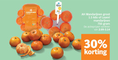  mandarijnen 15 30 750 kilo varieeren 