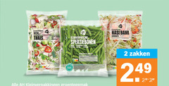  groentenpakket sperziebonen 2 200 250 wok thais groene paprika prei rode peper ge natuur koken roerbakken stomen min nasi bami groente gewassen ijswater zakken kleinverpakkingen groentegemak 