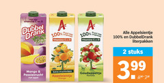  2 3 99 100 rijk vitamine dubbel drank mango passievrucht appel puur sap ongezoet vruchtvlees goudappeltje appelsientje orange pomme dubbeldrank stuks 