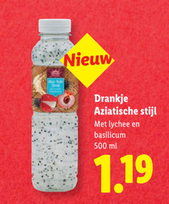  fruitdrank 500 drankje aziatische stijl lychee basilicum ml 