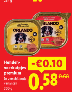  orlando hondenvoer 300 pate kip poulet rund honden premium 