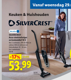  silvercrest steelstofzuiger 2 10 18 22 34 120 400 woensdag keuken huishouden online accu kruimeldief snelheden filter zakloos ml stofreservoir gebruiksduur min toebehoren 