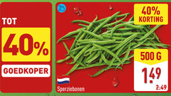  sperziebonen 40 500 goedkoper 