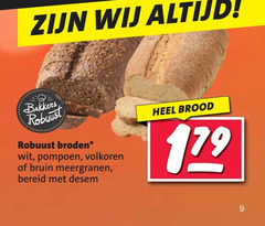  brood 9 bakkers robuust broden wit pompoen volkoren bruin meergranen bereid 