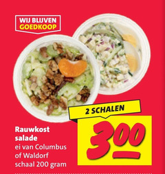 rauwkost salade 2 200 300 ei columbus waldorf schaal schalen 