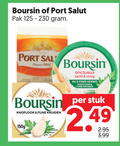  boursin port salut roomkaas buitenlandse kaas pak depuis onctueux zacht romig finest knoflook fijne kruiden stuk 3.99 