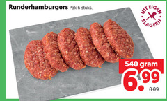  hamburgers 6 runderhamburgers pak stuks slagerij 