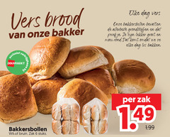  bolletjes 6 vers brood bakker dag bakkersbollen bevatten grondstoffen proef rond bakken wit bruin zak stuks 