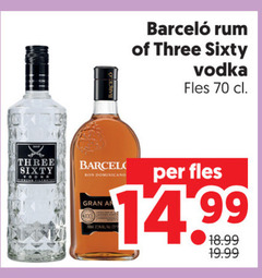  three sixty rum wodka 100 vodka fles barcelo 