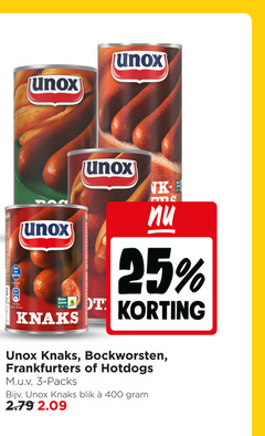 klik op dit plaatje voor een vergroting en voor vergelijkbare aanbiedingen gerelateerd aan
unox knakworsten 2 3 25 100 400 beter leven knaks bockworsten frankfurters hotdogs blik unox knakworsten 2 3 25 100 400 beter leven knaks bockworsten frankfurters hotdogs blik