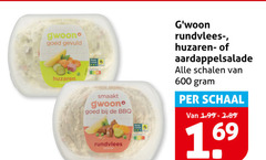  gwoon huzarensalade salade 600 gevuld huzaren smaakt bbq rundvlees aardappelsalade schalen schaal 16 