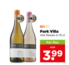  witte wijn park villa ark chardonnay rose nix18 flessen fles 3 99 