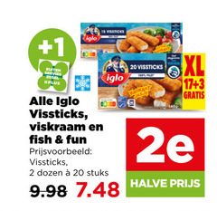  2 3 9 15 17 20 100 vissticks iglo 1 buiten servies zegel fish fun dozen stuks filet krokant jasje versheid xl 2e halve 