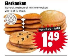  eierkoeken 4 10 naturel rozijnen mini zak stuks 