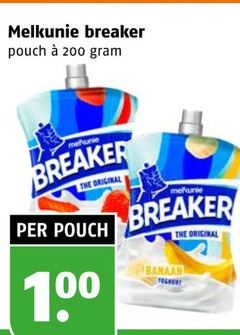  melkunie zuivelsnack 100 200 breaker pouch melanie original banaan 