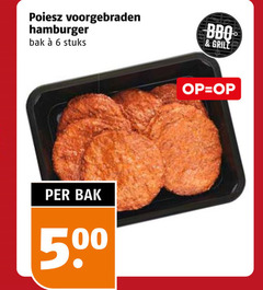  6 500 voorgebraden hamburger bak stuks grill 