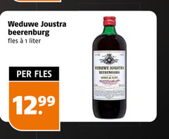  1 weduwe joustra beerenburg fles liter sorel 