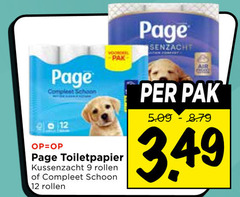  page toiletpapier 9 12 schoon kussenzacht rollen air pak 