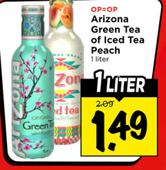  arizona ice tea 1 green iced peach liter zon 