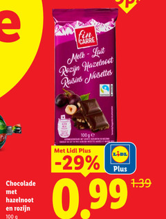  chocolade 100 carre melk lait rozijn hazelnoot raisins noisettes alpen ge chocolat lat alpin bag 