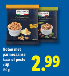  150 1500 cashew nuts parmigiano pesto noten parmezaanse kaas stijl 
