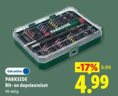 klik op dit plaatje voor een vergroting en voor vergelijkbare aanbiedingen gerelateerd aan
13 40 online parkside bit dopsleutelset delig 5.99 13 40 online parkside bit dopsleutelset delig 5.99