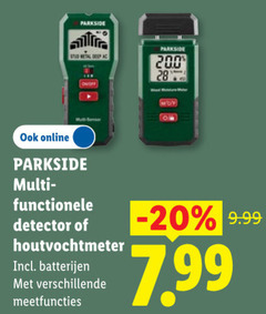  28 200 parkside deep online multi sensor detector batterijen meetfuncties 