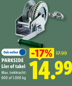  600 online parkside lier takel trekkracht 