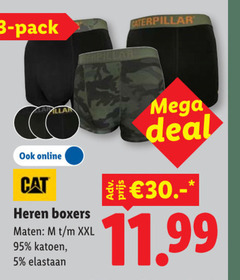  3 5 30 pack caterpillar online heren boxers maten xxl katoen elastaan mega deal 