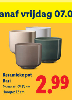  12 13 vrijdag keramieke pot potmaat cm hoogte 