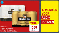  hertog jan alcoholvrij bier blikjes 1 6 33 00 pack 0.0 natuurzuiver traditioneel water granen 5 merken 
