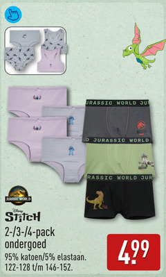 klik op dit plaatje voor een vergroting en voor vergelijkbare aanbiedingen gerelateerd aan
4 5 stitch world jurassic disney pack ondergoed katoen elastaan 4 5 stitch world jurassic disney pack ondergoed katoen elastaan