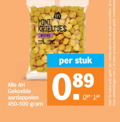  2 12 mini krieltjes bistro bakken aardappelen voorgekookt stuk 2e halve combinatie productvarianten combineren 
