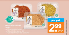  2 beter natuur boer schnitzel hongaarse stijl gepaneerde varkensschnitzels stuks krokant cornflakes pak 99 combineren 