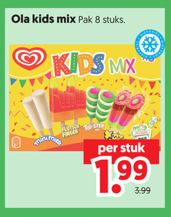 8 ola kids mix pak stuks fles finger stuk 3.99 