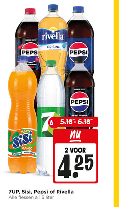 klik op dit plaatje voor een vergroting en voor vergelijkbare aanbiedingen gerelateerd aan
2 taste rivella original licht sprankelend zero sugar cherry flavour it easy sisi mango bubbles refreshing lemon lime pepsi flessen 1 5 liter 2 taste rivella original licht sprankelend zero sugar cherry flavour it easy sisi mango bubbles refreshing lemon lime pepsi flessen 1 5 liter