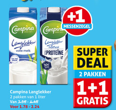 klik op dit plaatje voor een vergroting en voor vergelijkbare aanbiedingen gerelateerd aan
campina melk 1 2 anno langlekker volle halfvol proteine pakken liter messenzegel super deal campina melk 1 2 anno langlekker volle halfvol proteine pakken liter messenzegel super deal