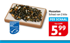  mosselen 2 gecertificeerd duurzame visserij www.msc.org nl schaal kilo 
