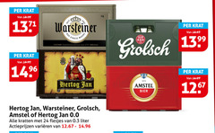  hertog jan amstel grolsch warsteiner krat bier 24 1267 1870 seit das einzig wahre familientradition meesterschap 0.0 kratten liter varieeren 