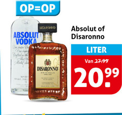  2099 absolut vodka one crafted disaronno originale liter 