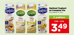  optimel campina vla vruchtenyoghurt 1 2 yoghurt perzik passievrucht slagroom romig vanillesmaak volle vanille sumer pakken liter 