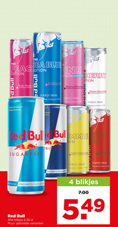  red bull energiedrank 4 25 sugarfree sugar sea blue edition pink cherry witte perzik koolzuurhoudend bosvruchtensmaak kersen energy drink leert lichaam geest stimuleert denk tic taurine ge blikjes 