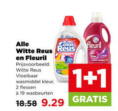  fleuril witte reus color wasmiddel 1 2 19 vloeibaar kleur flessen wasbeurten 