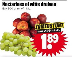  nectarines druiven 1 500 witte bak kilo 