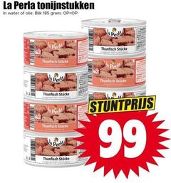  tonijn in blik 99 la perla tonijnstukken water olie 