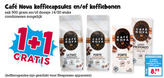  cafe nova koffiebonen koffiecups 1 2 20 500 mcafee koffiecapsules zak doosje 14 stuks combineren co forte lungo profondo speck zakken ultimo nespresso apparaten 