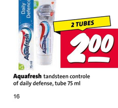 klik op dit plaatje voor een vergroting en voor vergelijkbare aanbiedingen gerelateerd aan
aquafresh tandpasta 2 16 200 daily defence 75ml tubes tandsteen controle defense tube ml aquafresh tandpasta 2 16 200 daily defence 75ml tubes tandsteen controle defense tube ml