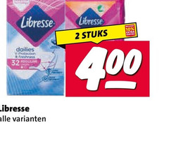  2 10 400 dailies potion libresse stuks 
