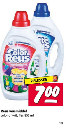  witte reus color wasmiddel 2 10 19 700 vlekken geuren gel flessen wit fles ml 